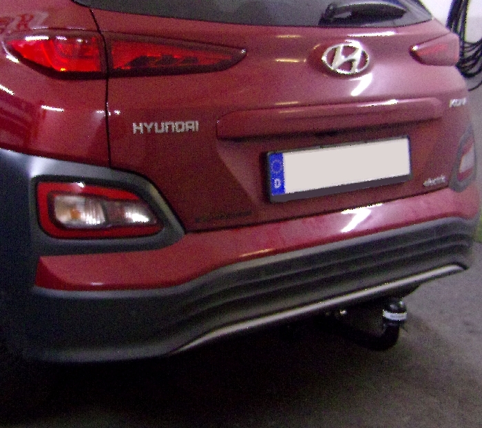 Anhängerkupplung für Hyundai Kona Elektro mit Anhängelastfreigabe ab Werk, Fzg. mit E-satz Vorbereitung 2018-2023 Ausf.: V-abnehmbar