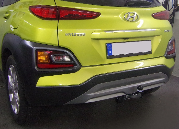 Anhängerkupplung für Hyundai-Kona Fzg. ohne E-satz Vorbereitung, nicht AdBlue, nicht Hybrid, Baureihe 2017-2023 abnehmbar