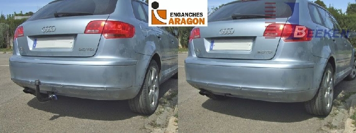 Anhängerkupplung für Audi A3 5-Türer Sportback incl. Quattro 2004-2008 Ausf.: V-abnehmbar