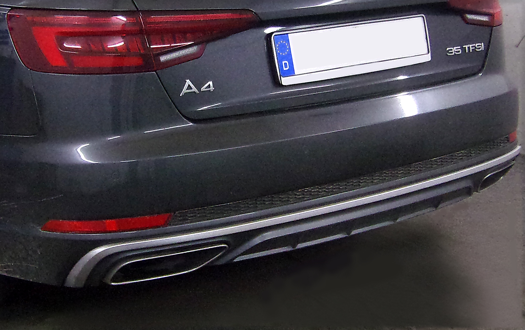 Anhängerkupplung für Audi A4 Limousine nicht Quattro, nicht S4, speziell S-Line 2015-2024 Ausf.: V-abnehmbar