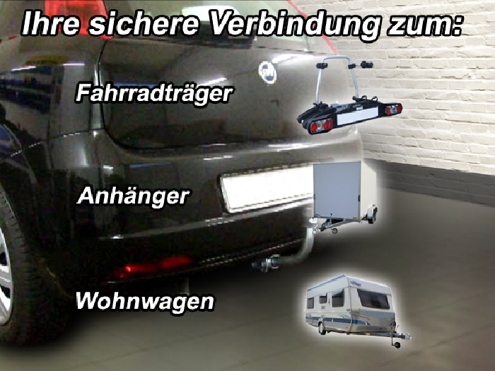 Anhängerkupplung für Fiat Punto Grande Punto 2006-2009 Ausf.: abnehmbar