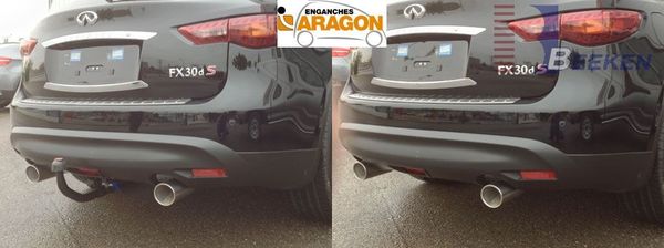 Anhängerkupplung für Infiniti FX 30 S51, mit Dieselmotor 2012- Ausf.: starr
