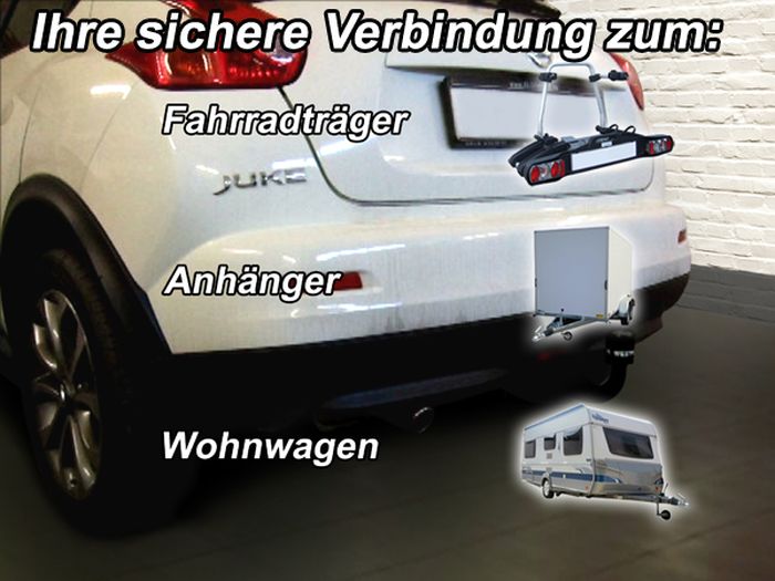 Anhängerkupplung für Nissan Juke 2WD, nicht Nismo 2014-2019 Ausf.: V-abnehmbar