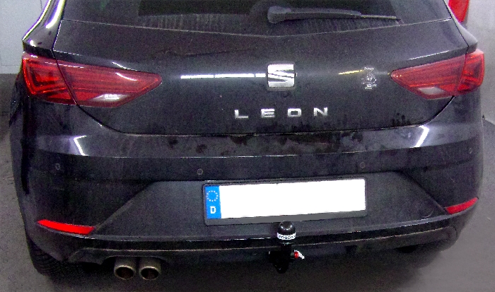 Anhängerkupplung für Seat Leon Fließheck Typ 5F 2017-2019 Ausf.: V-abnehmbar 45 Grad
