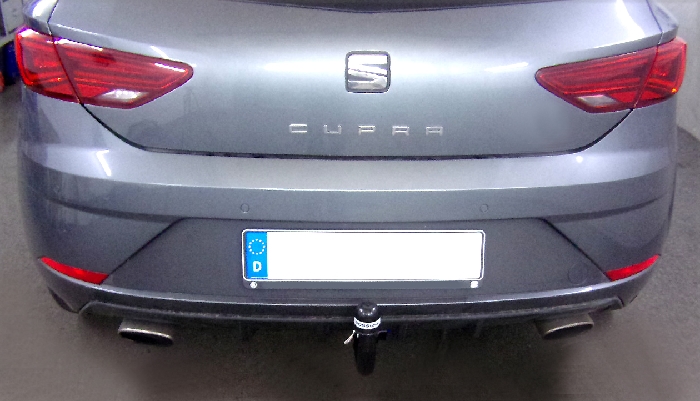 Anhängerkupplung für Seat Leon Fließheck Typ 5F, spez. Cupra 2WD 2017-2020 Ausf.: V-abnehmbar