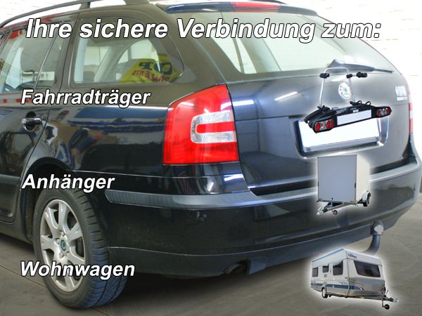 Anhängerkupplung für Skoda-Octavia 1Z Kombi, nicht 4x4, nicht RS, Baureihe 2007-2009 starr