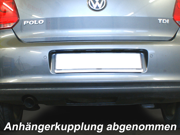 Anhängerkupplung für VW-Polo (6R)Steilheck / Coupé, Baureihe 2009-2014 V-abnehmbar