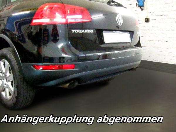 Anhängerkupplung für VW Touareg f. Fzg. m. Reserverad am Boden 2010-2017 Ausf.: V-abnehmbar