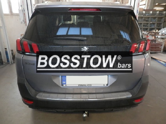 Anhängerkupplung für Peugeot 5008 nicht Fzg. mit E- Satz Vorbereitung, f. Fzg. mit Reserverad am Boden 2017-2024 Ausf.: abnehmbar