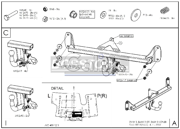 Anhängerkupplung für BMW-1er F20, Baureihe 2011-2014 abnehmbar