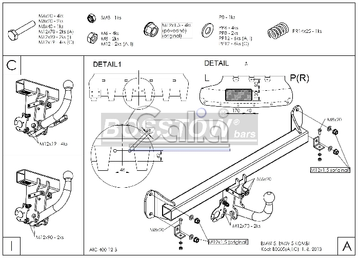 Anhängerkupplung für BMW 5er GT F07 2014-2017 Ausf.: abnehmbar