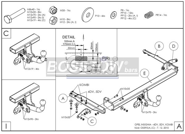 Anhängerkupplung für Opel-Insignia A Limousine, Fließheck, Baureihe 2008- abnehmbar