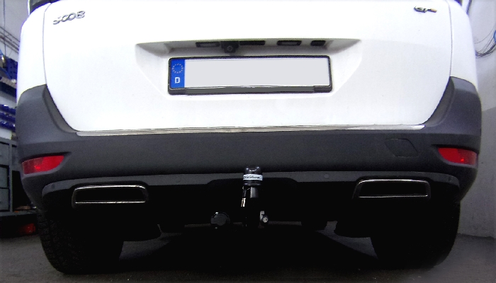 Anhängerkupplung für Peugeot 5008 nicht Fzg. mit E- Satz Vorbereitung, f. Fzg. mit Reserverad am Boden 2017-2024 Ausf.: V-abnehmbar