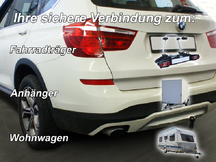 Anhängerkupplung für BMW X3 F25 Geländekombi 2010-2014 Ausf.: V-abnehmbar