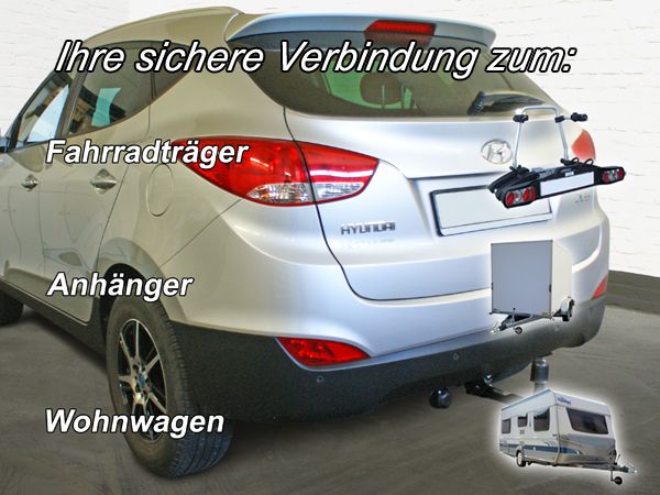 Anhängerkupplung für Hyundai-IX35 Geländewagen, Baureihe 2010-2015 V-abnehmbar