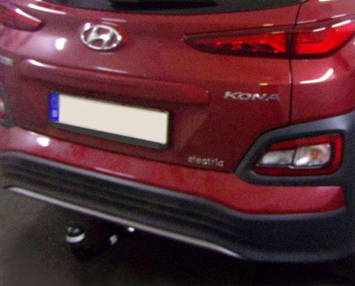 Anhängerkupplung für Hyundai Kona Elektro mit Anhängelastfreigabe ab Werk, Fzg. mit E-satz Vorbereitung 2018-2023 Ausf.: V-abnehmbar