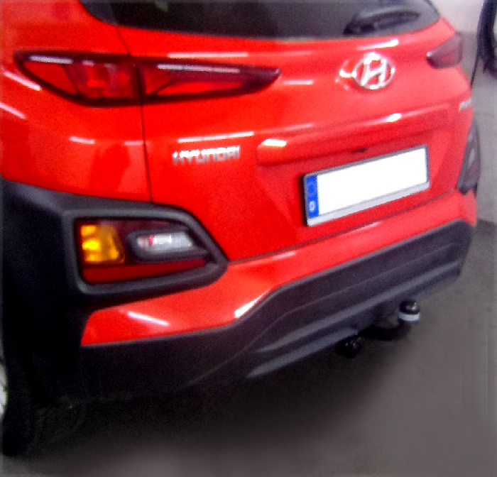 Anhängerkupplung für Hyundai-Kona Fzg. ohne E-satz Vorbereitung, nicht AdBlue, nicht Hybrid, Baureihe 2017-2023 starr