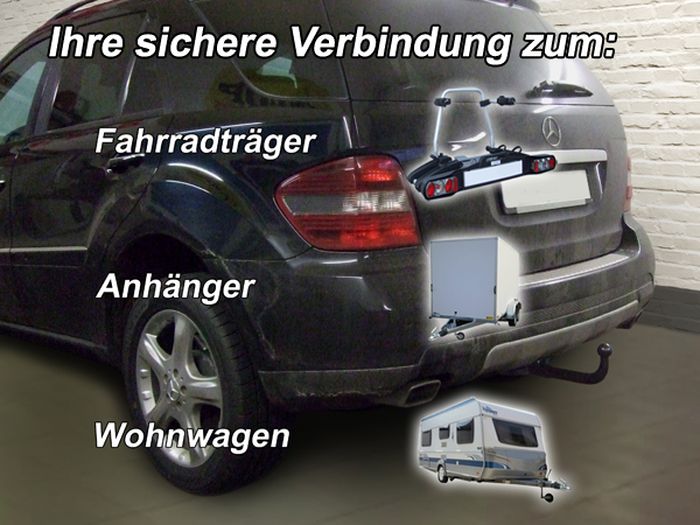 Anhängerkupplung für Mercedes M-Klasse W164 2010- Ausf.: V-abnehmbar