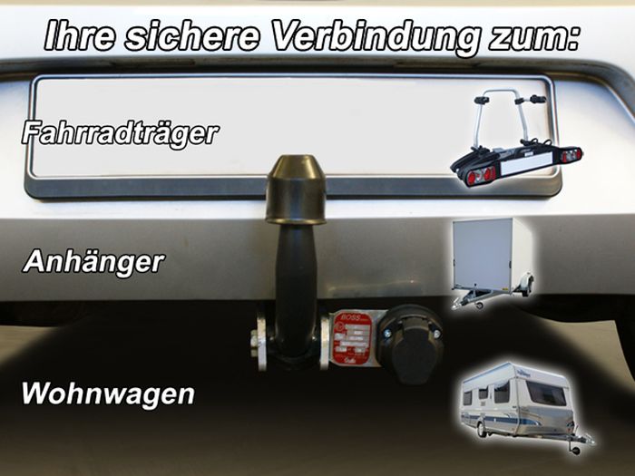 Anhängerkupplung für Renault-Clio III Fließheck, nicht RS, RSI, GT, Sport, Baureihe 2005-2009 starr