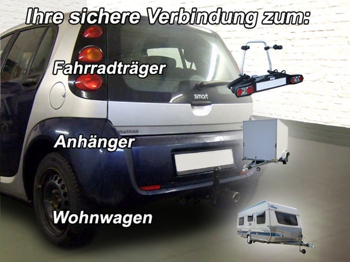 Anhängerkupplung für Smart-Forfour W454, Baureihe 2004-2006 abnehmbar