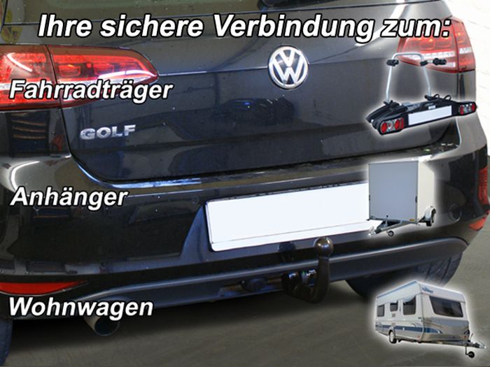 Anhängerkupplung für VW Golf VII Limousine, nicht 4x4 2012-2014 Ausf.: V-abnehmbar