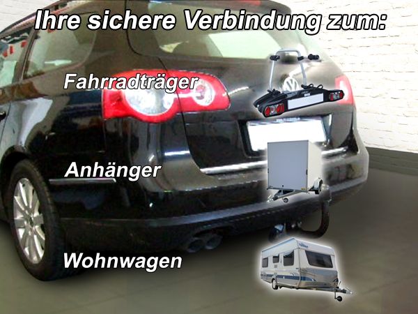 Anhängerkupplung für VW-Passat 3c, incl. 4-Motion, Variant, Baureihe 2005-2010 V-abnehmbar