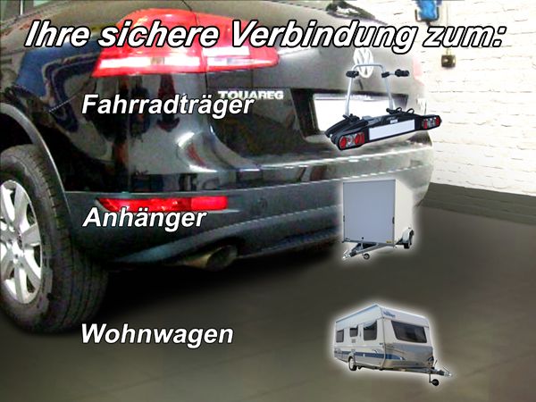Anhängerkupplung für VW Touareg f. Fzg. m. Reserverad am Boden 2002-2005 Ausf.: V-abnehmbar