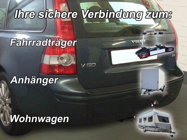 Anhängerkupplung für Volvo-V50 Kombi, Baureihe 2004-2007 abnehmbar