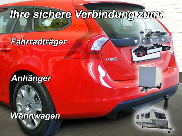 Anhängerkupplung für Volvo V60 Kombi, Hybrid 2013-2018 Ausf.: V-abnehmbar